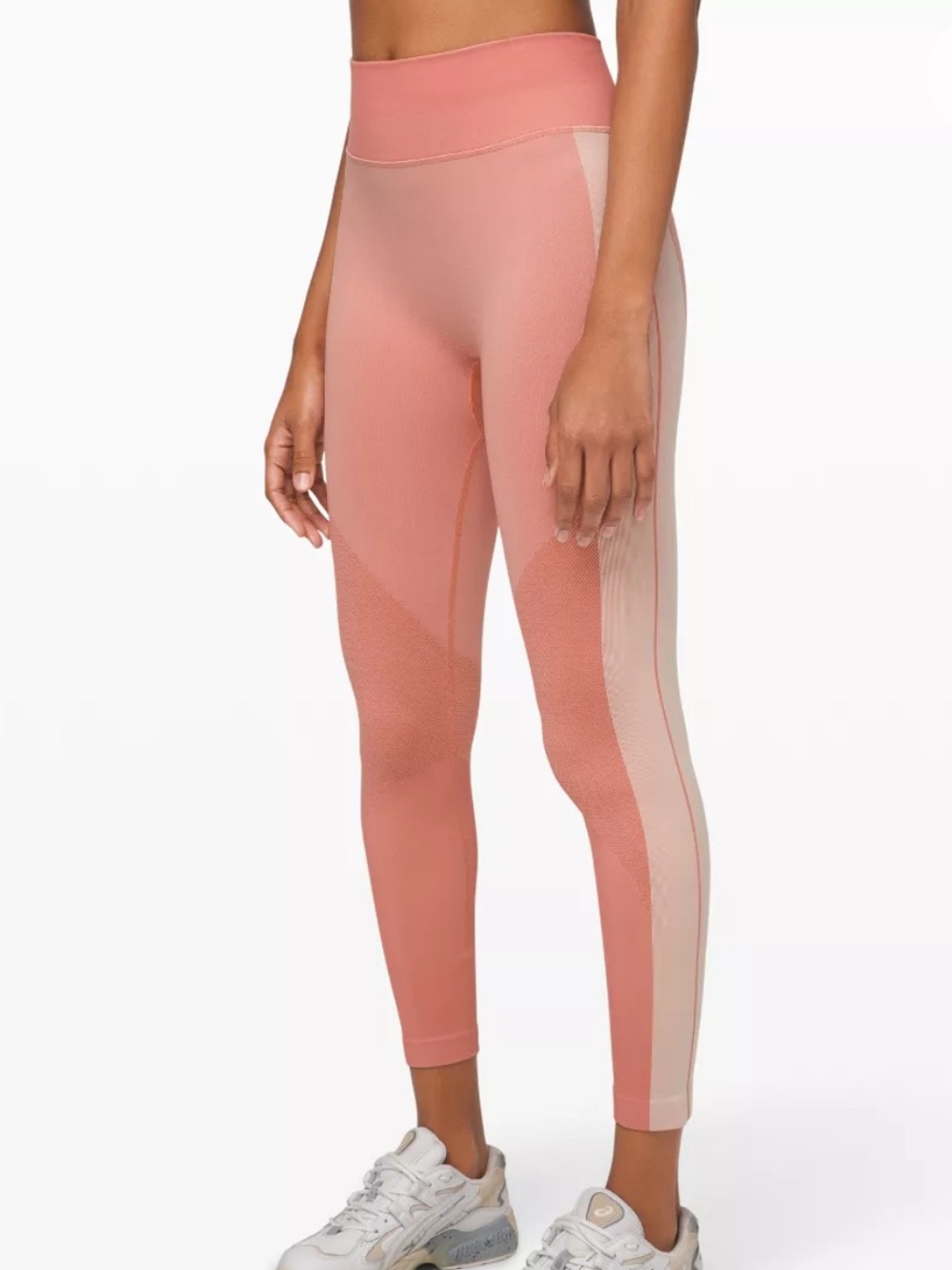 Lululemon Ebb to Train Tight Abstract Coral Pink Legging 6